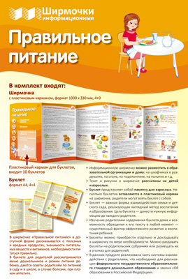 Ширмочки информационные. Правильное питание