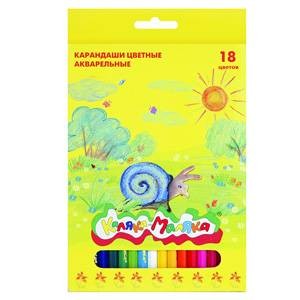 Карандаши 12 цветов акварельные "Каляка-маляка"