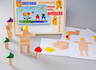 Игровой набор Фребеля "Конструктор деревянный без соединений-3"