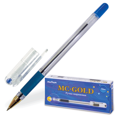Ручка шар."MC GOLD" 0,5 синяя