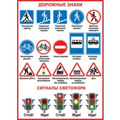 Пл.Дорожные знаки! (картон,формат А2)