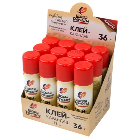 Клей-карандаш 36гр. Луч "Школа творчества"