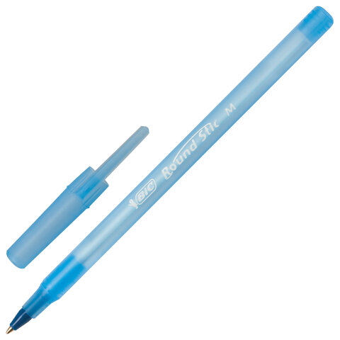 Ручка шар."BIC Round Stic" 0,07мм(синяя) голубой корпус