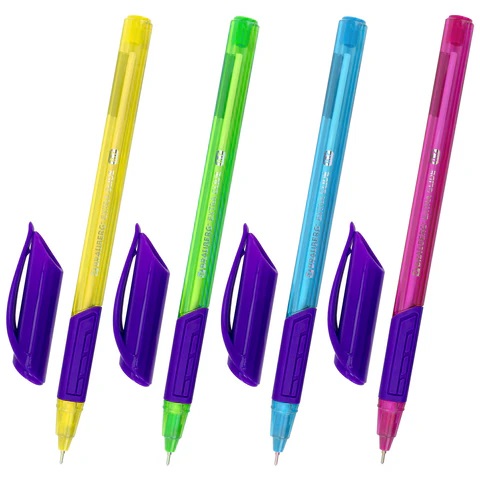 Ручка шариковая масляная с грипом BRAUBERG "Extra Glide GT Color", СИНЯЯ, трехгранная 0,5 мм