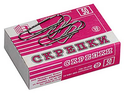 Скрепки 50мм.гофрир.50шт.карт.уп.