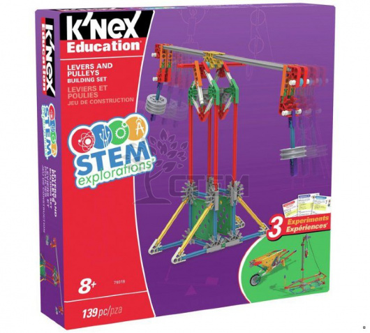 Конструктор Образовательный K'NEX Education "Изучение основ машин: Рычаги и шкивы" (139 деталей)