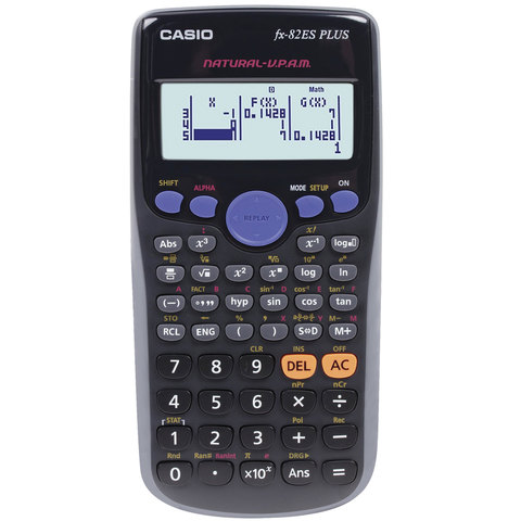 Калькулятор CASIO инженерный FX-82ESPLUSBKSBEHD, 252 функции, питание от батареи, 162х80 мм, блистер