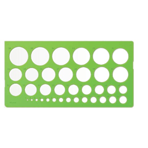 Трафарет пластиковый Окружности 36 видов (за 1 шт)