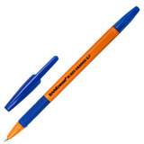 Ручка шар. Erich Krause R-301 Orange Stick & Grip, узел 0.7 мм, резиновый упор,  чернила синие