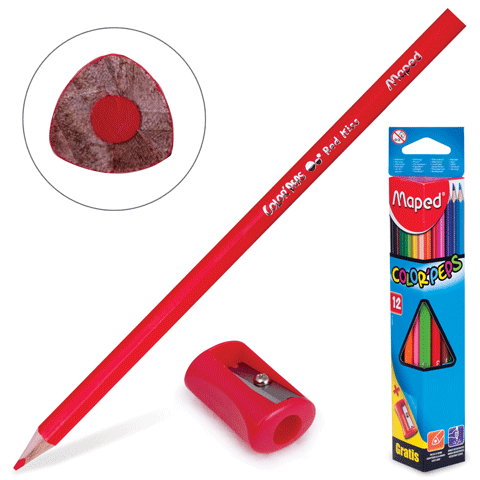 Карандаши 12 цветов 3х гран.MAPED"Color Pep's" 