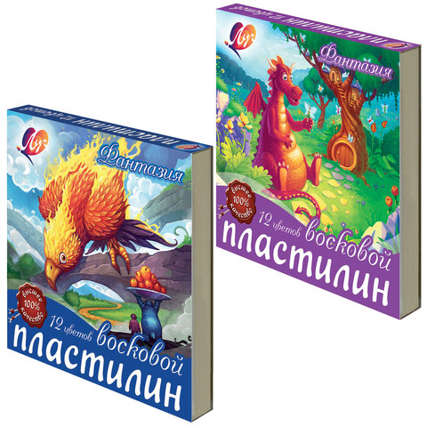 Пластилин 12цв. восковой (Луч)" 180гр