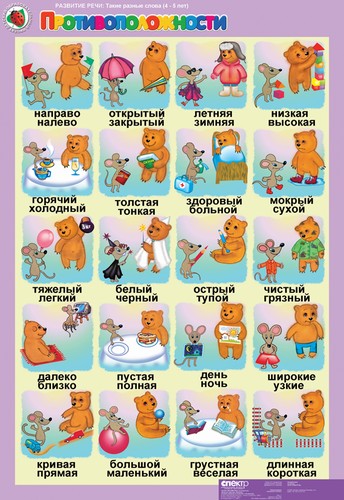 т.Развитие речи 4-5 лет."Такие разные слова"(5 табл+16 карт)