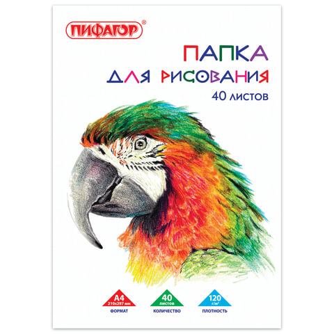 Папка д/рисования А4 40л.120