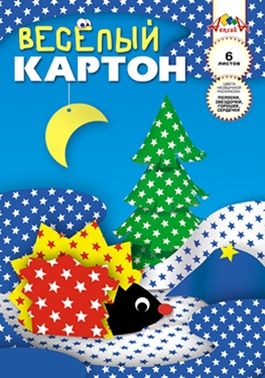 Картон цвет. А4 06л.6цв.2-х сторон."горошек,звездочки,полоски,сердечки"