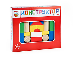 Конструктор "Цветной" (65 дет.)