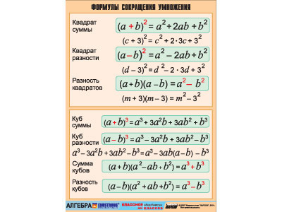 т.Формулы сокращения умножения (винил 70*100)
