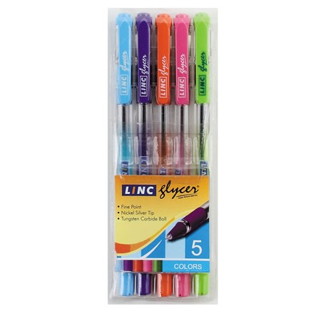 Набор руч.шар.5цв."LINC" "GLYCER"0,7 мм