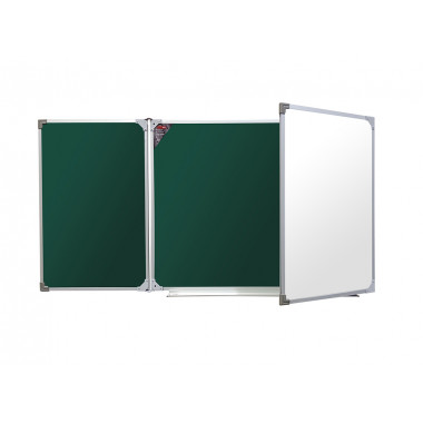 Доска аудиторная Eco 20ТЭ*300К (100*300 см, комбинированная) 3-элементная