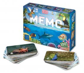 Развивающая игра Мемо 2 в 1 Пернатый мир и Подводные обитатели 100 карточек