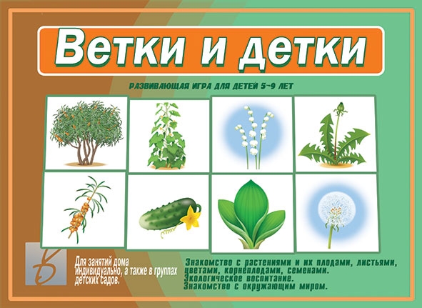 Настольно-печатная дид.игра в папке "Ветки и детки»