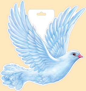 Пл.Голубь (украшение на скотче  А-4  цена за 1 шт) 