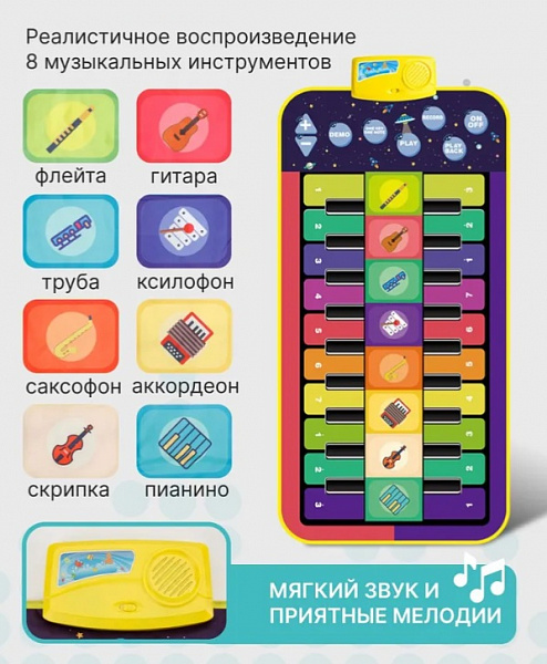 Развивающий музыкальный коврик "Пианино"