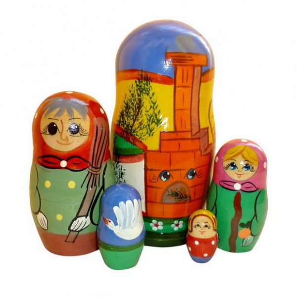 Матрешка "Гуси-Лебеди" 5 в 1