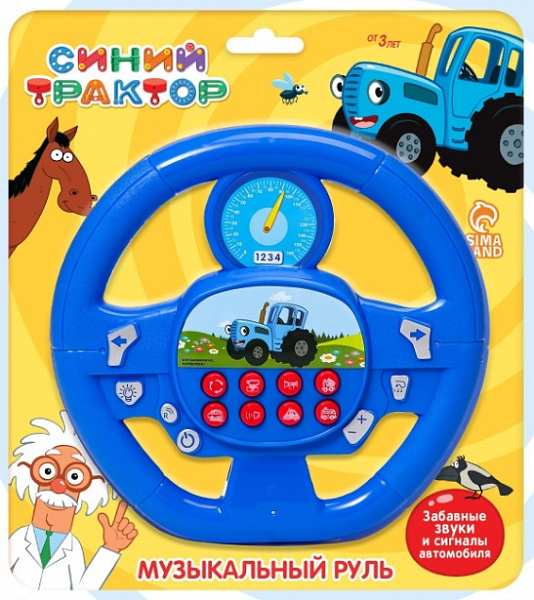 Руль музыкальный «Синий трактор»