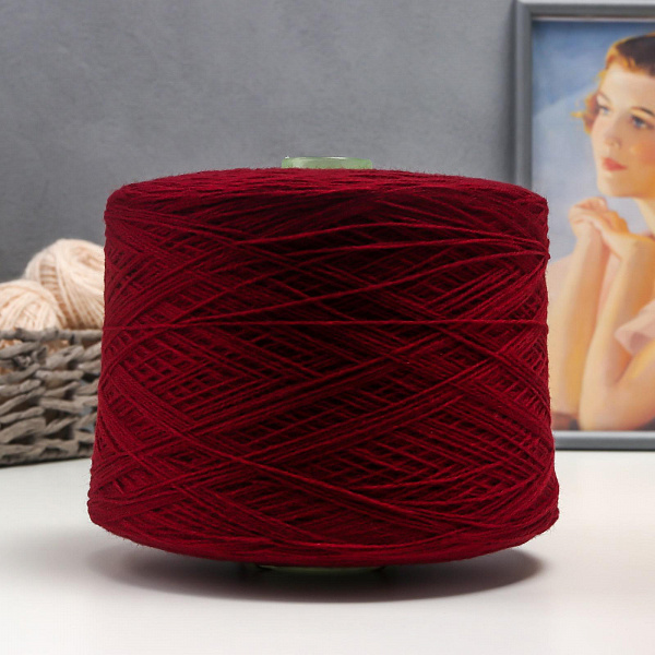 Пряжа в бобинах A-elita (Аэлита) 50% шерсть, 50% акрил (13 бордо) 