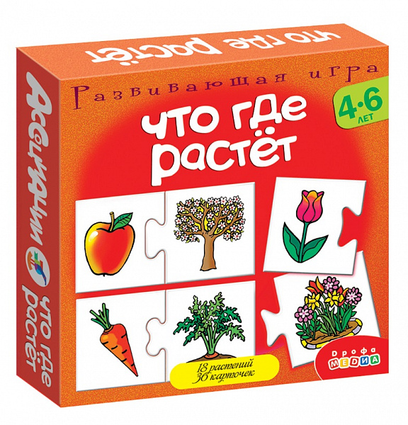 Развивающая игра "Что где растет. Ассоциации"