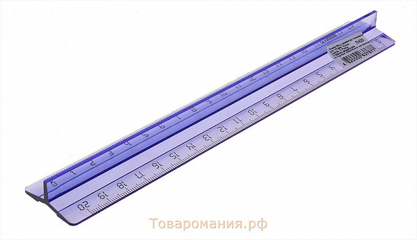 Линейка 30см.тонир.с держателем