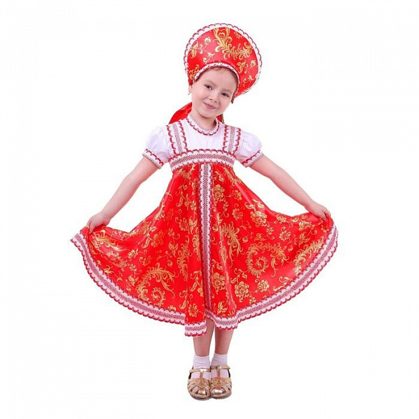 Русский народный костюм с кокошником (детский)