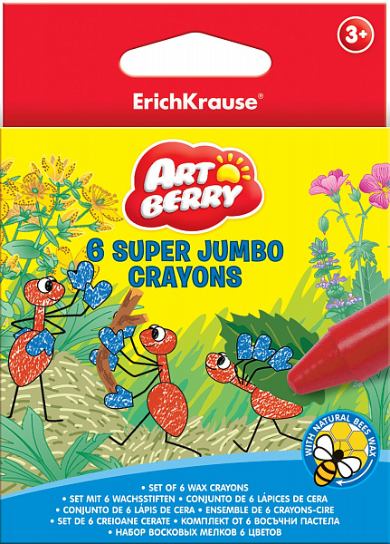 Мелки восковые пастель 6цв.Artberry  EK