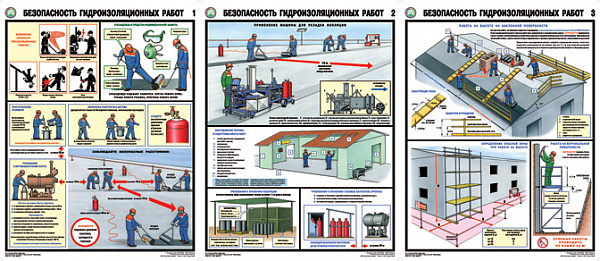К-т пл.Безопасность гидроизоляционных работ (3 пл,лам,45*60)