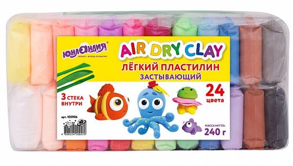 Пластилин воздушный 24 цвета