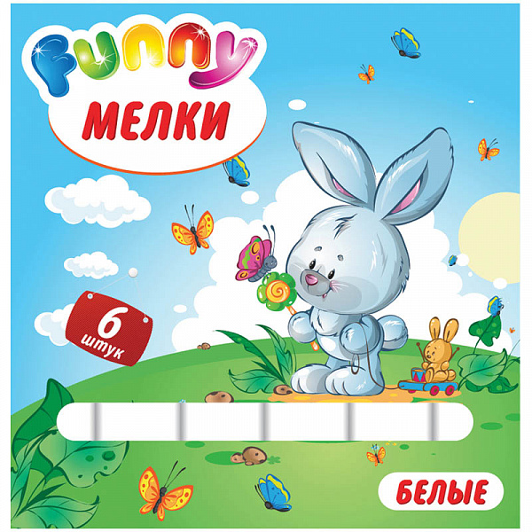 Мел белый 6шт 