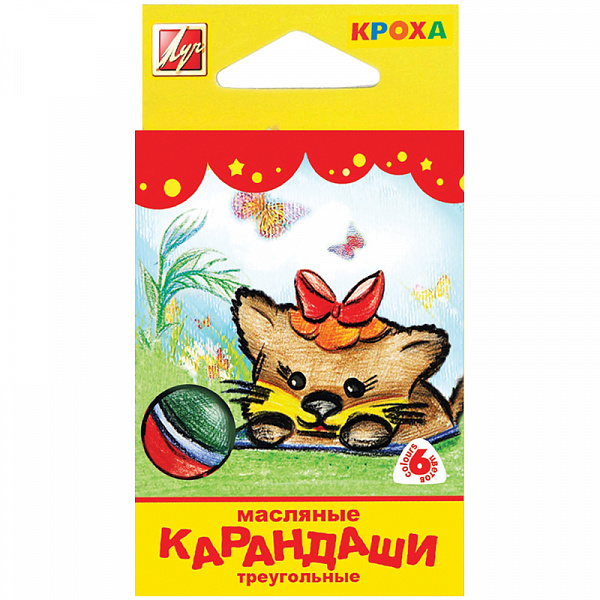 Мелки масл.06цв.трехгр."Кроха(Луч)" /Фантазия