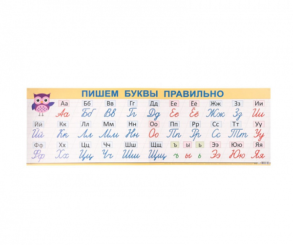 Пл.Пишем буквы правильно (картон, 92 х 30 см)